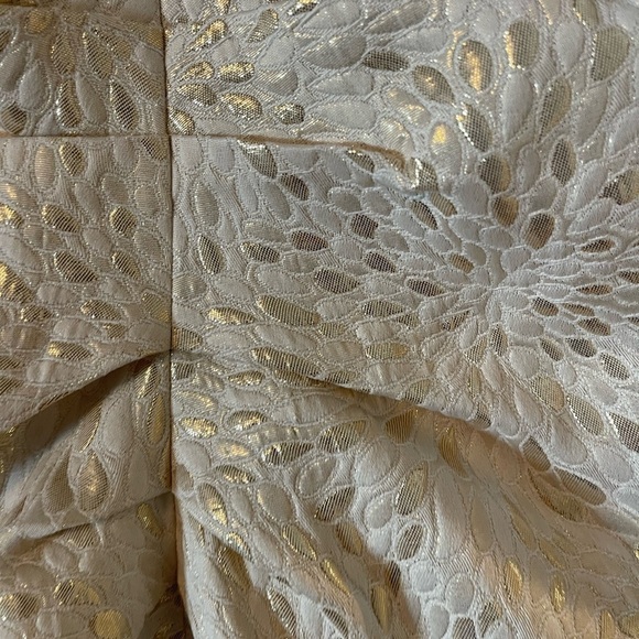 Jones New York evening dress, cream gold print, size 12, like new - Picture 6 of 6